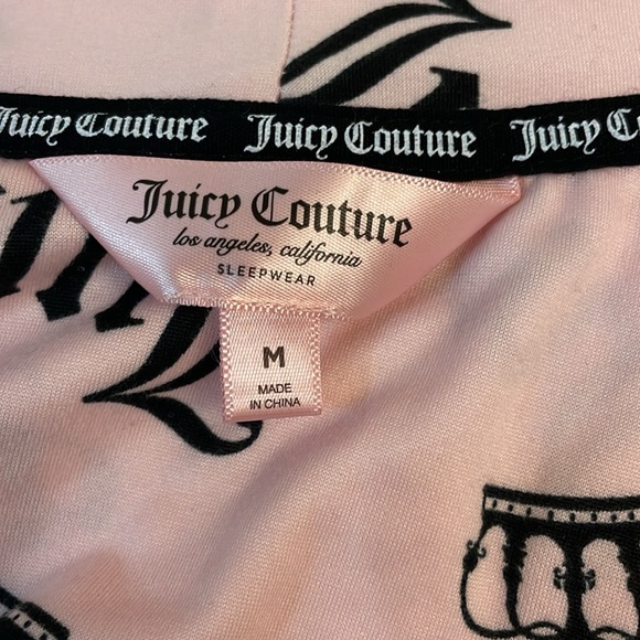 Juicy Couture Pink Logo Bath Robe Size Medium - Picture 4 of 9